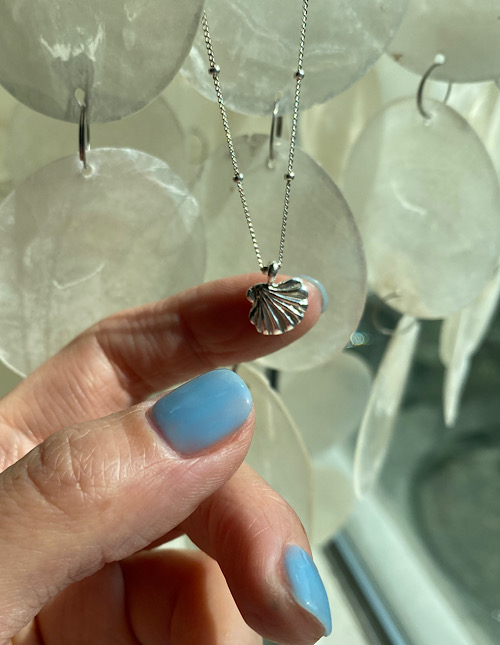 [silver925]clam Necklace